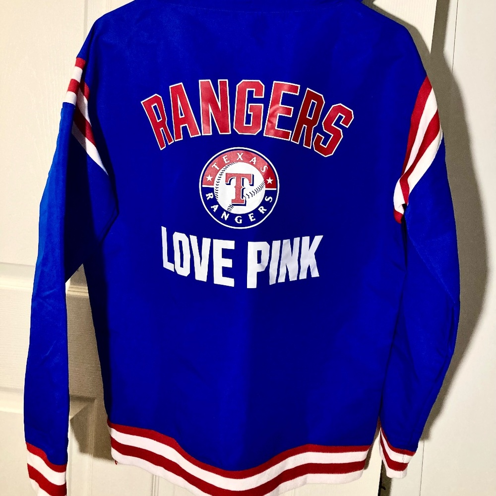 PINK MLB Limited edition Texas Rangers Victoria’s Secret Pink Jacket NWT